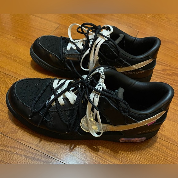 Size 10 Nike Off-White x Dunk Low “Lot” 50 of 50 No Box Preowned